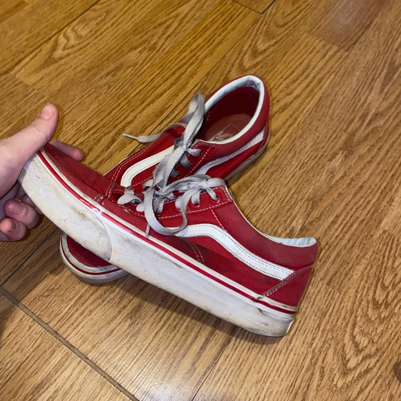 Vans Old Skool Shoes red size 7.5 - Picture 3 of 3